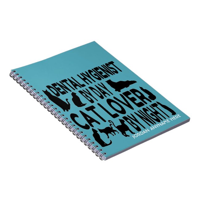 Caderno Espiral Higienista Dental Ama Cats PERSONALIZADO (Lado Direito)