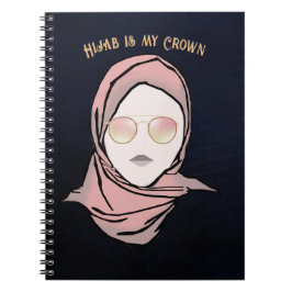 Caderno Espiral Hijab é minha ilustração popular | MARINHO