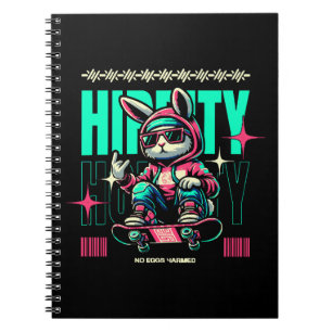 Caderno Espiral Hip-Hop Hoppity - Coelho Patinador de Páscoa