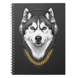 Caderno Espiral Hip-Hop Husky – Cool Streetwear Dog