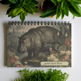 Caderno Espiral Hippo Botânico Vintage, personalizável