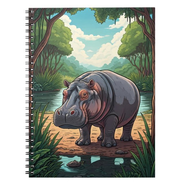 Caderno Espiral Hippo by the Riverside (Frente)