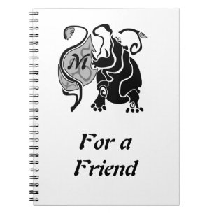 Caderno Espiral Hippo Monograma irritado