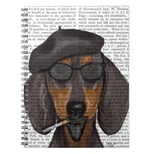 Caderno Espiral Hipster Dachshund Black e Tan