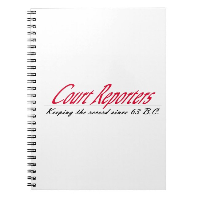 Caderno Espiral História do relatório da corte (Frente)