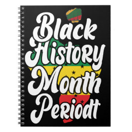 Caderno Espiral História Negra Mês de fevereiro Melanin Sista Bruh