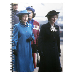 Caderno Espiral HM Queen Elizabeth II-Margaret Thatcher