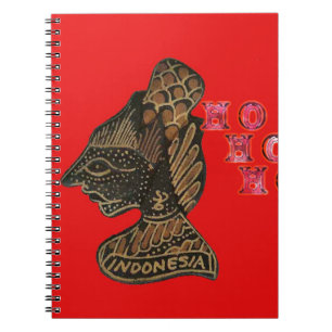Caderno Espiral Ho Ho! Feliz Natal Indonésia texto bonito