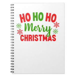 CADERNO ESPIRAL HO HO HO HO MERRY CHRISTMAS