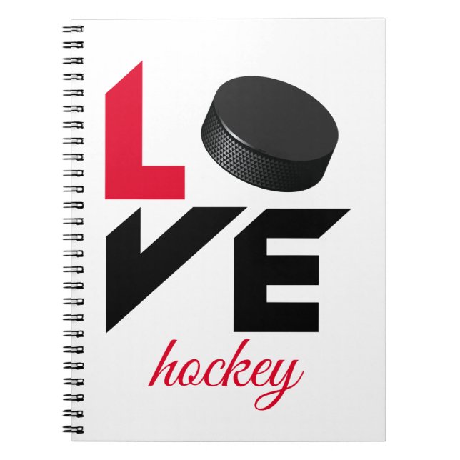 Caderno Espiral Hockey com amor (Frente)