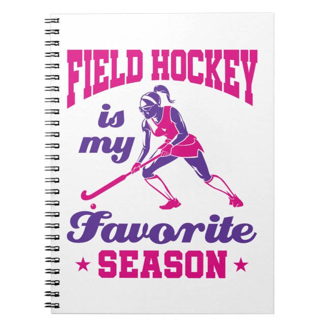 Caderno Espiral Hockey De Campo É Minha Época Favorita (Frente)