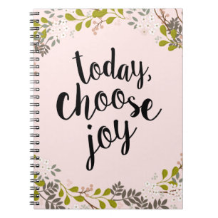 Caderno Espiral Hoje, escolha a floresta natural da alegria floral