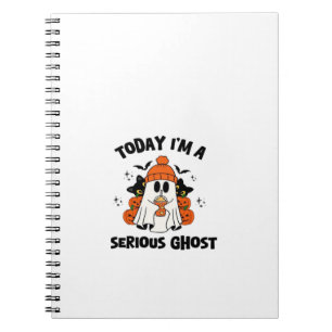 CADERNO ESPIRAL HOJE EU SOU UM SÉRIO CAFÉ DE ABÓBORA DE FANTASMA D