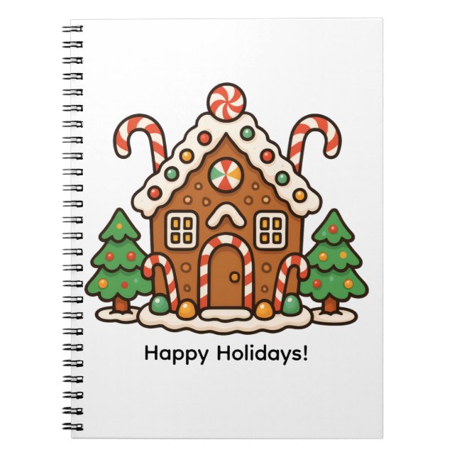 Caderno Espiral Holiday Gingerbread House (Frente)