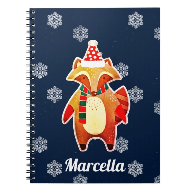 Caderno Espiral Holiday Raccoon (Frente)