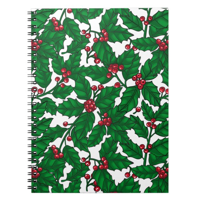 Caderno Espiral Holly berry em branco (Frente)