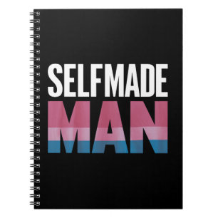 Caderno Espiral Homem Autodidata Transgênero Bandeira Orgulho Tran