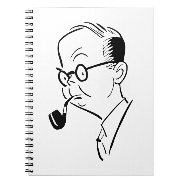 Caderno Espiral Homem com cachimbo (Frente)