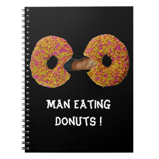 Caderno Espiral Homem comendo Rosquinhas! Notebook (Frente)