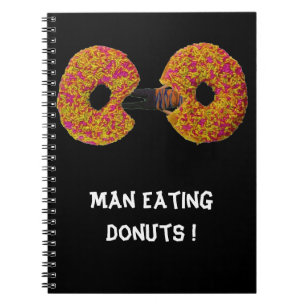 Caderno Espiral Homem comendo Rosquinhas! Notebook