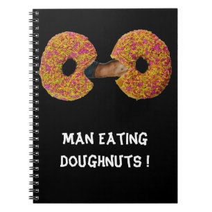 Caderno Espiral Homem comendo Rosquinhas! Notebook