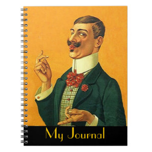 Caderno Espiral Homem Dapper afiado da caranga do Diário do