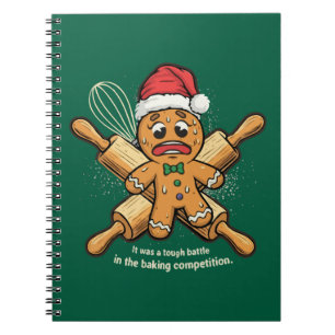 Caderno Espiral Homem de Biscoito de gengibre engraçado de "Batalh