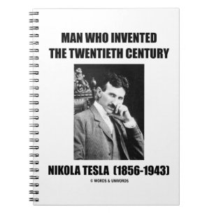 Caderno Espiral Homem de Nikola Tesla que inventou o século XX