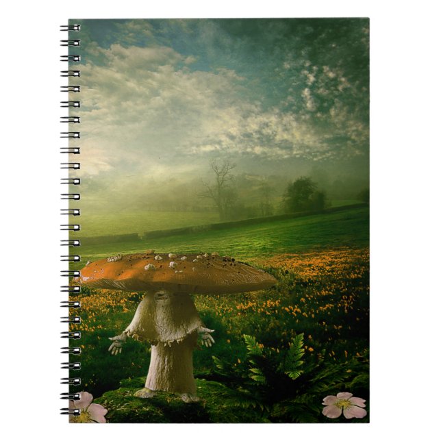 Caderno Espiral Homem do cogumelo (Frente)