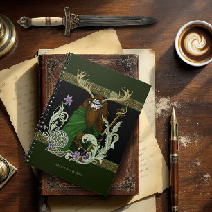 Caderno Espiral Homem dos Antílope Celta Verde