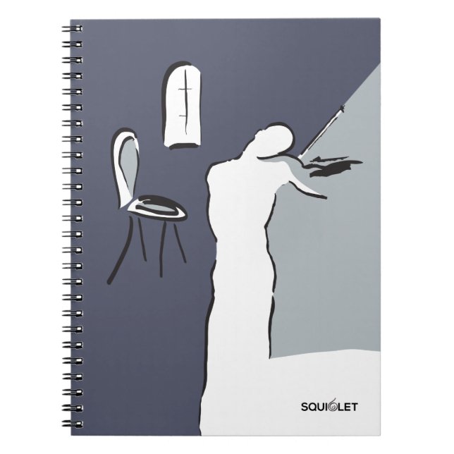 Caderno Espiral Homem Jogando Violino (Frente)