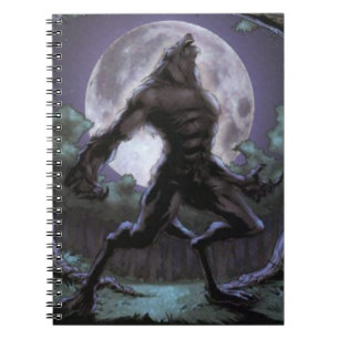 Caderno Espiral Homem-lobo que urra na lua