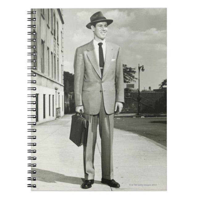 Caderno Espiral Homem no terno (Frente)