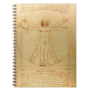 Caderno Espiral Homem Vitruviano por Leonardo Da Vinci