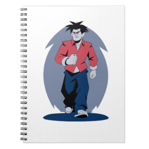 Caderno Espiral Homem zangado andando