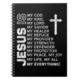 Caderno Espiral Homens Cristãos Crianças Jesus T-Shirt Você é um P