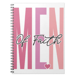 Caderno Espiral Homens de fé motivações inspiradoras positivas