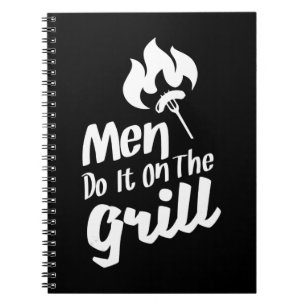 Caderno Espiral Homens Engraçados de Churrasco Fazem Isso No Churr