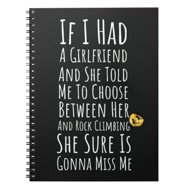 Caderno Espiral Homens Engraçados Escalando Presentes Derrubando C (Frente)