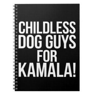 Caderno Espiral Homens Sem Filhos e Com Cachorros para Kamala 2024