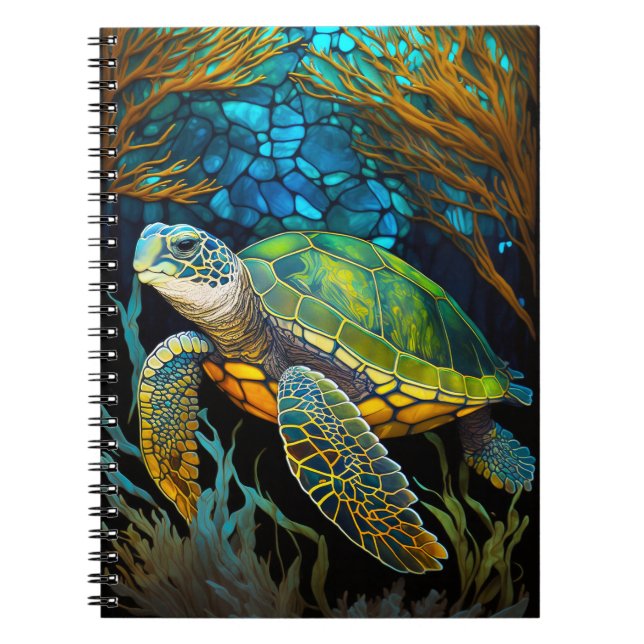 Caderno Espiral Honu Haven - Água De Vidro (Frente)