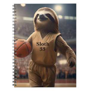 Caderno Espiral Hoops and Hangs: The Slam Dunking Sloth,