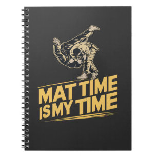 Caderno Espiral Hora do Mat é a minha vez Jiu Jitsu Mat Mastery BJ