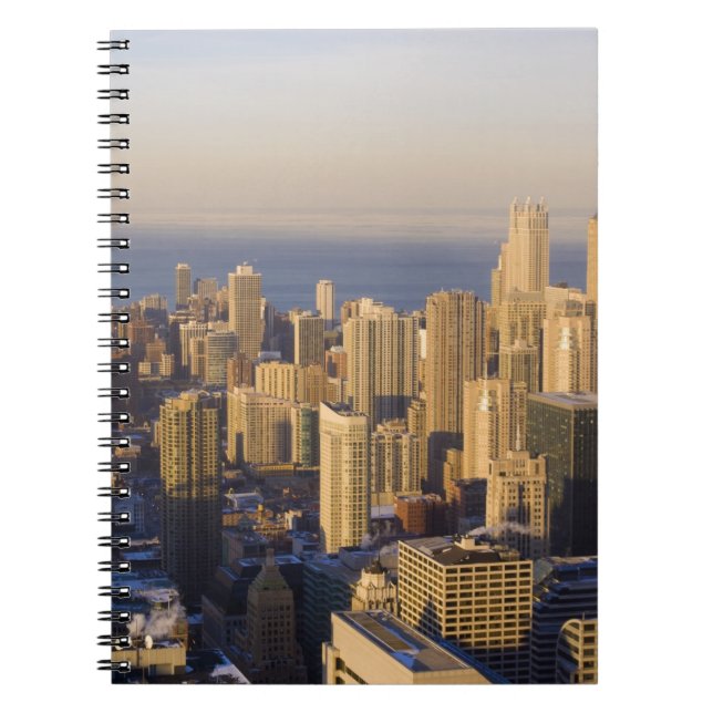 Caderno Espiral Horizonte de Chicago, Illinois, a partir da Sears  (Frente)