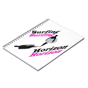 Caderno Espiral Horizonte de surfe