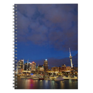 Caderno Espiral Horizonte Noturno de Auckland