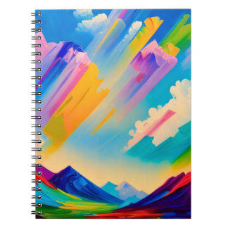 Caderno Espiral Horizontes de Paisagem de Sonho – Paisagem Abstrat