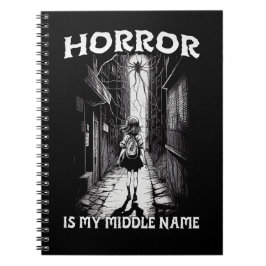 Caderno Espiral Horror É O Meu Bloco De Notas Do Nome Médio