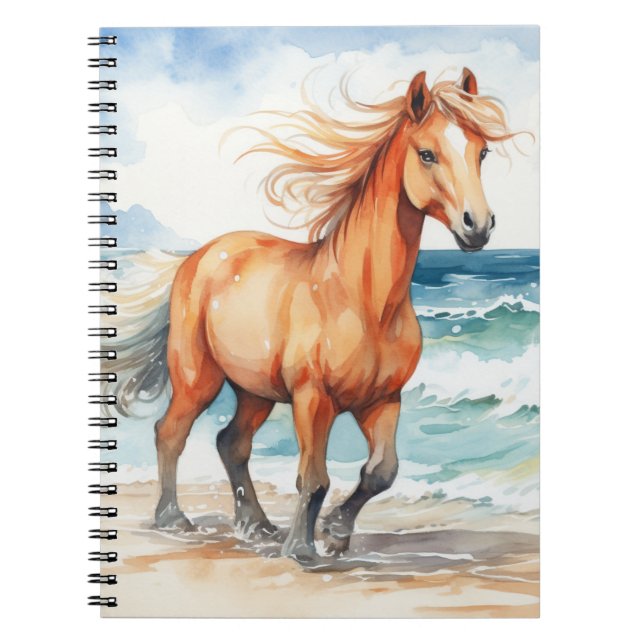 Caderno Espiral Horse on Beach (Frente)