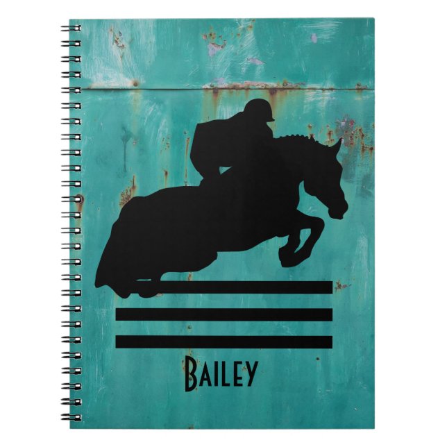 Caderno Espiral Horse Show Hunter Jumper Silhouette (Frente)
